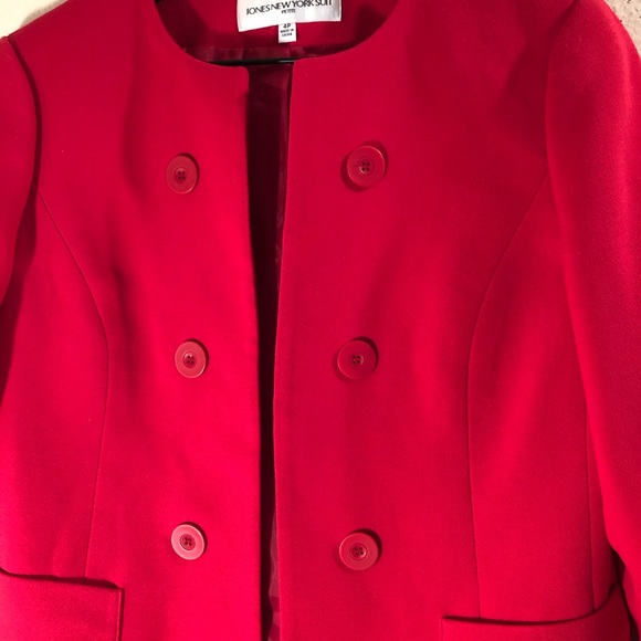 Vintage Jones New York Suit Petite Red Suit - Picture 3 of 16